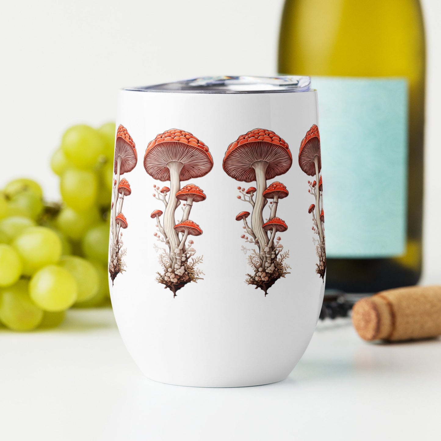 Wild Mushrooms Wine Tumbler - Tumblers - Discovery Co.