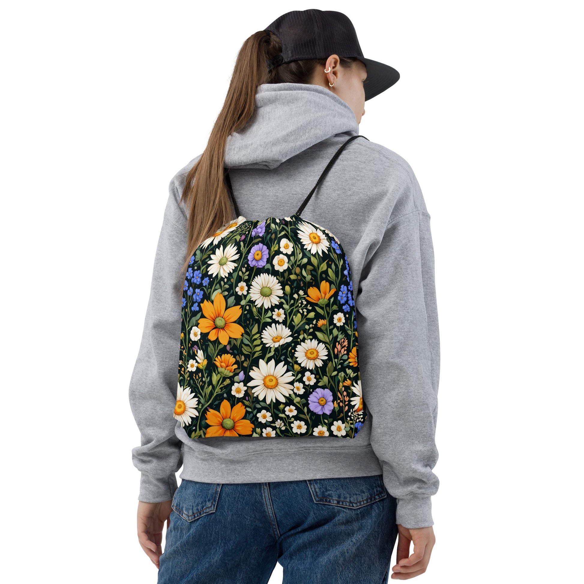 Wildflower Mix Drawstring Bag - Drawstring Bag - Discovery Co.
