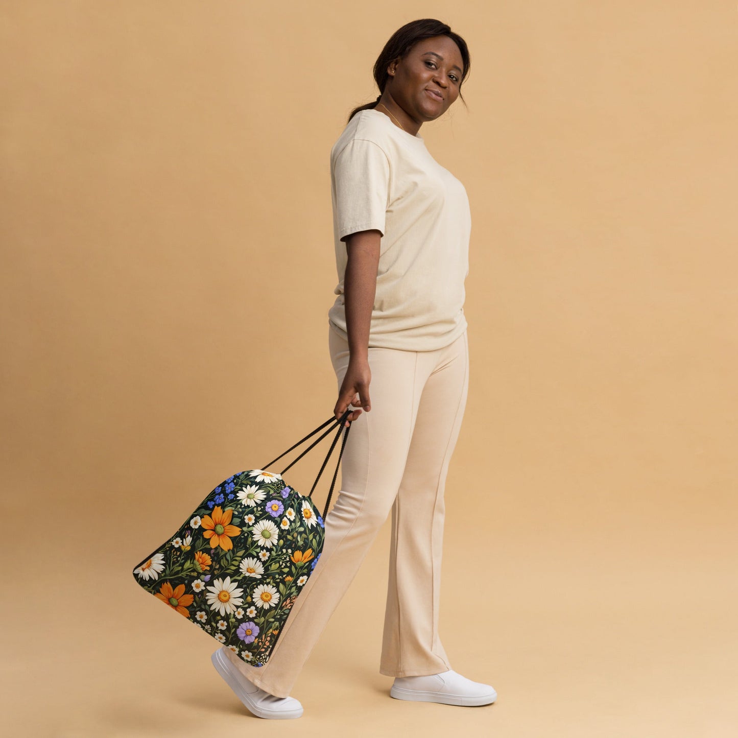 Wildflower Mix Drawstring Bag - Drawstring Bag - Discovery Co.