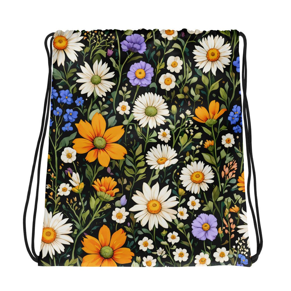 Wildflower Mix Drawstring Bag - Drawstring Bag - Discovery Co.