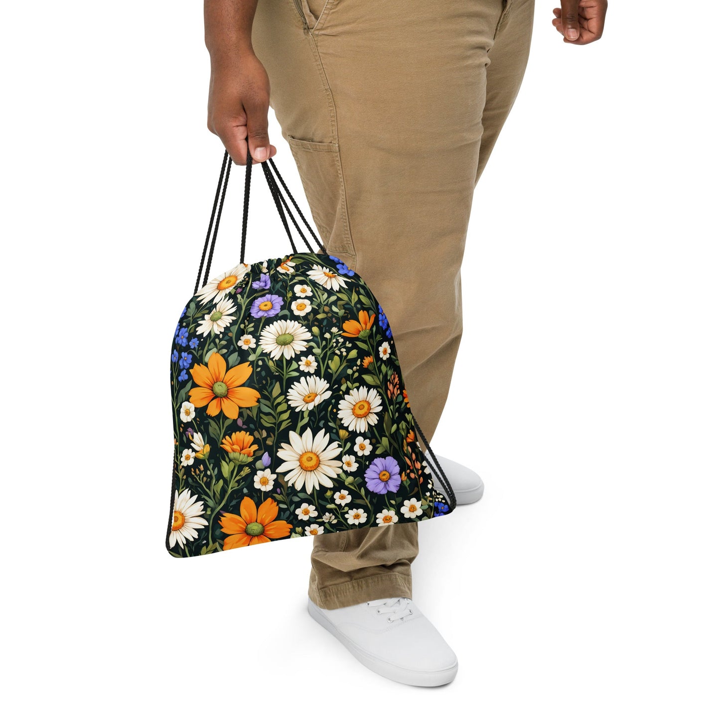 Wildflower Mix Drawstring Bag - Drawstring Bag - Discovery Co.