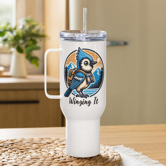 Winging It Travel Mug With Handle (25 oz and 40 oz) - Travel Mug - Discovery Co.