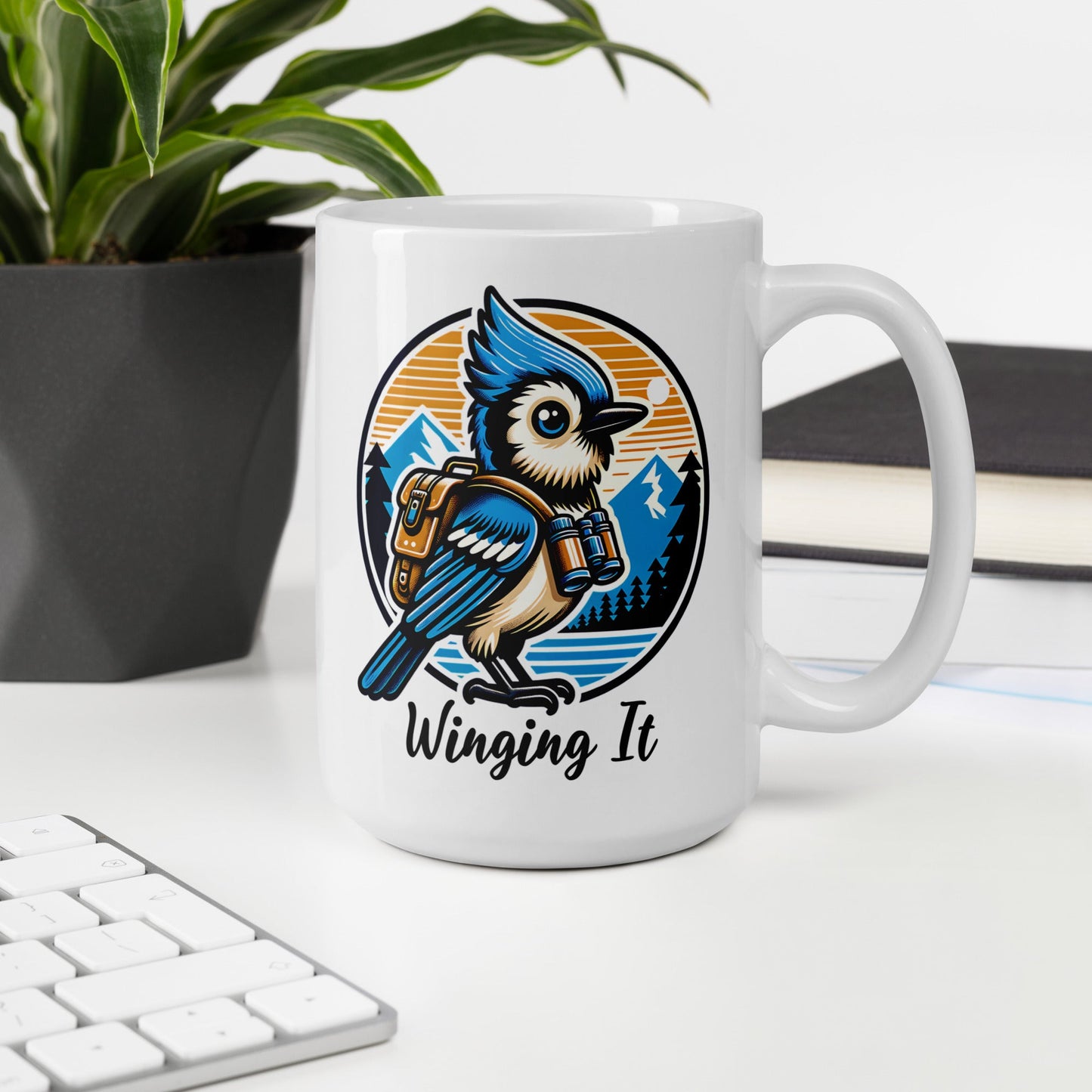 Winging It White Glossy Mug (11 oz, 15 oz, 20 oz) - Mugs - Discovery Co.