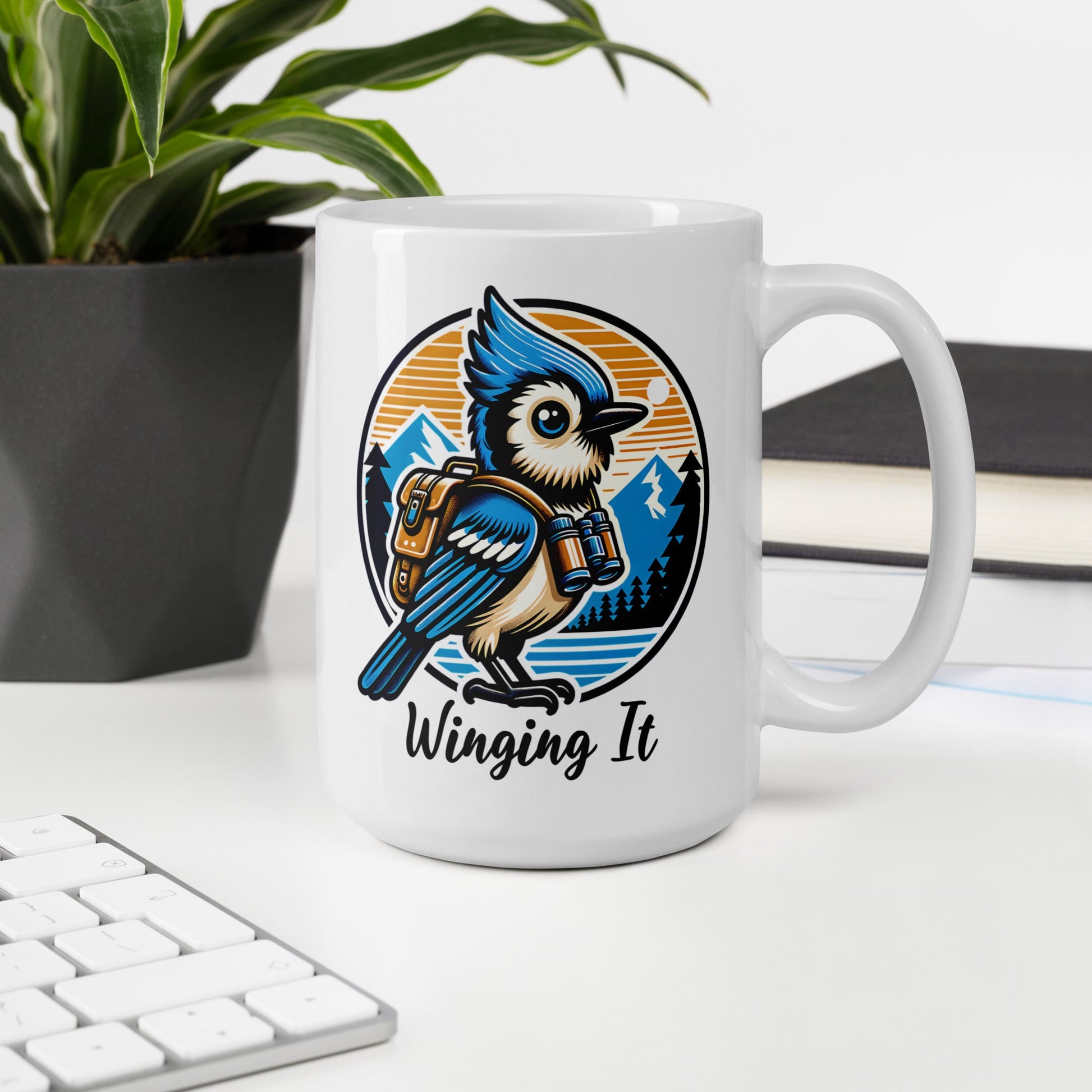 Winging It White Glossy Mug (11 oz, 15 oz, 20 oz) - Mugs - Discovery Co.