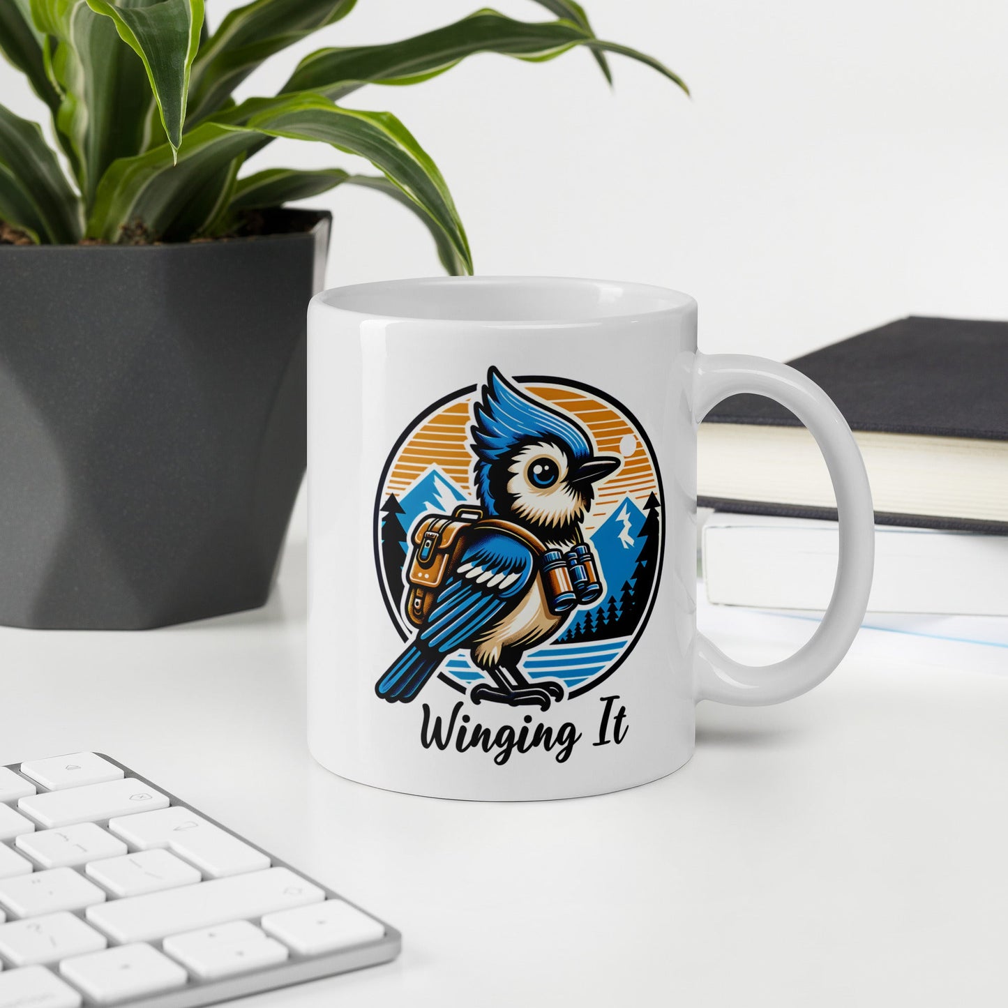 Winging It White Glossy Mug (11 oz, 15 oz, 20 oz) - Mugs - Discovery Co.