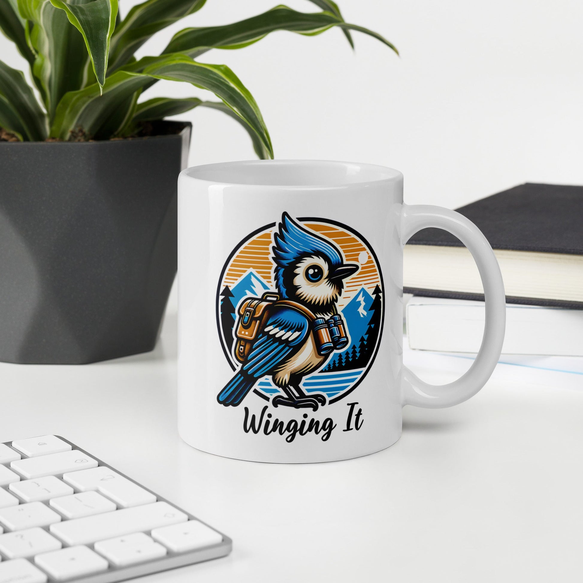 Winging It White Glossy Mug (11 oz, 15 oz, 20 oz) - Mugs - Discovery Co.
