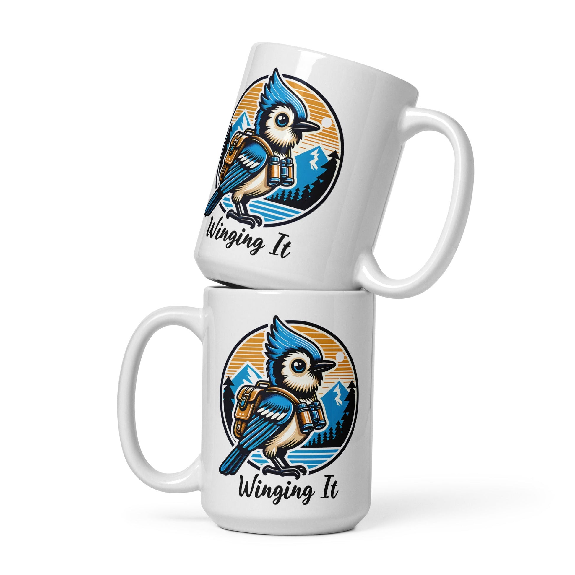 Winging It White Glossy Mug (11 oz, 15 oz, 20 oz) - Mugs - Discovery Co.