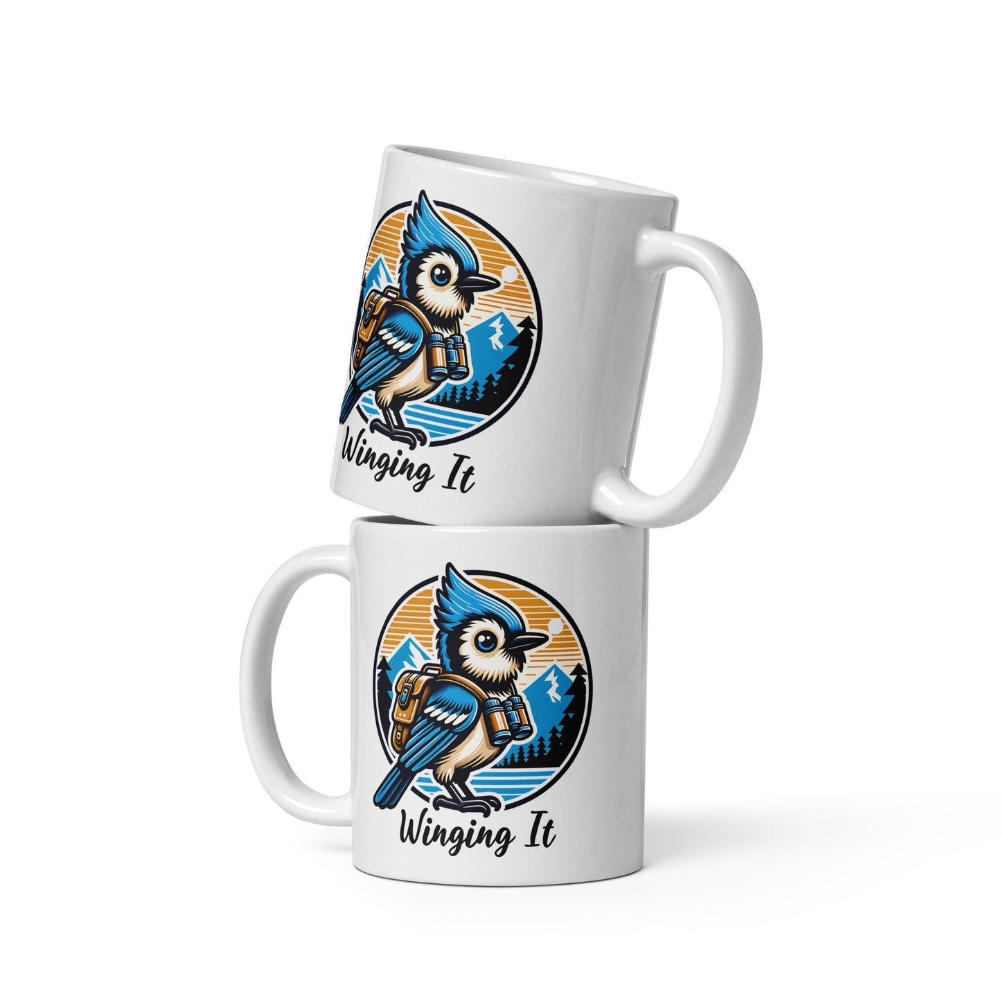 Winging It White Glossy Mug (11 oz, 15 oz, 20 oz) - Mugs - Discovery Co.