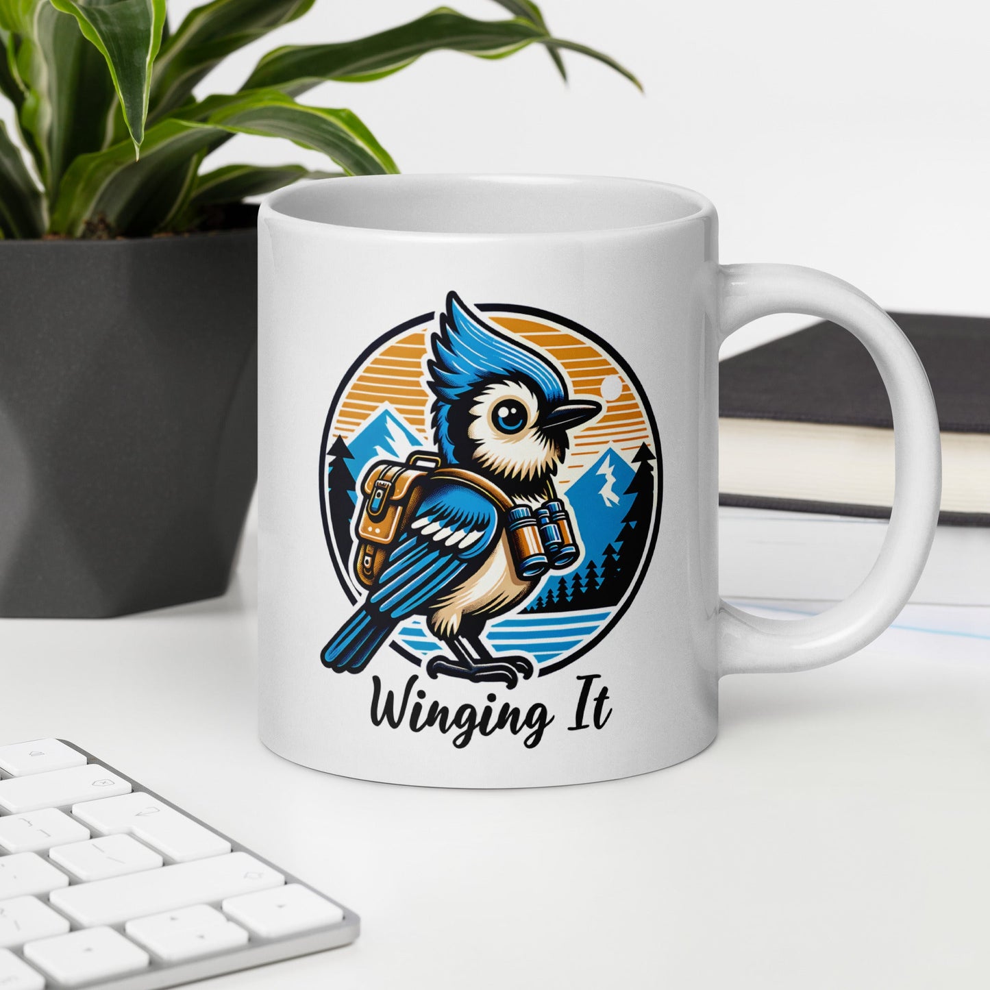 Winging It White Glossy Mug (11 oz, 15 oz, 20 oz) - Mugs - Discovery Co.
