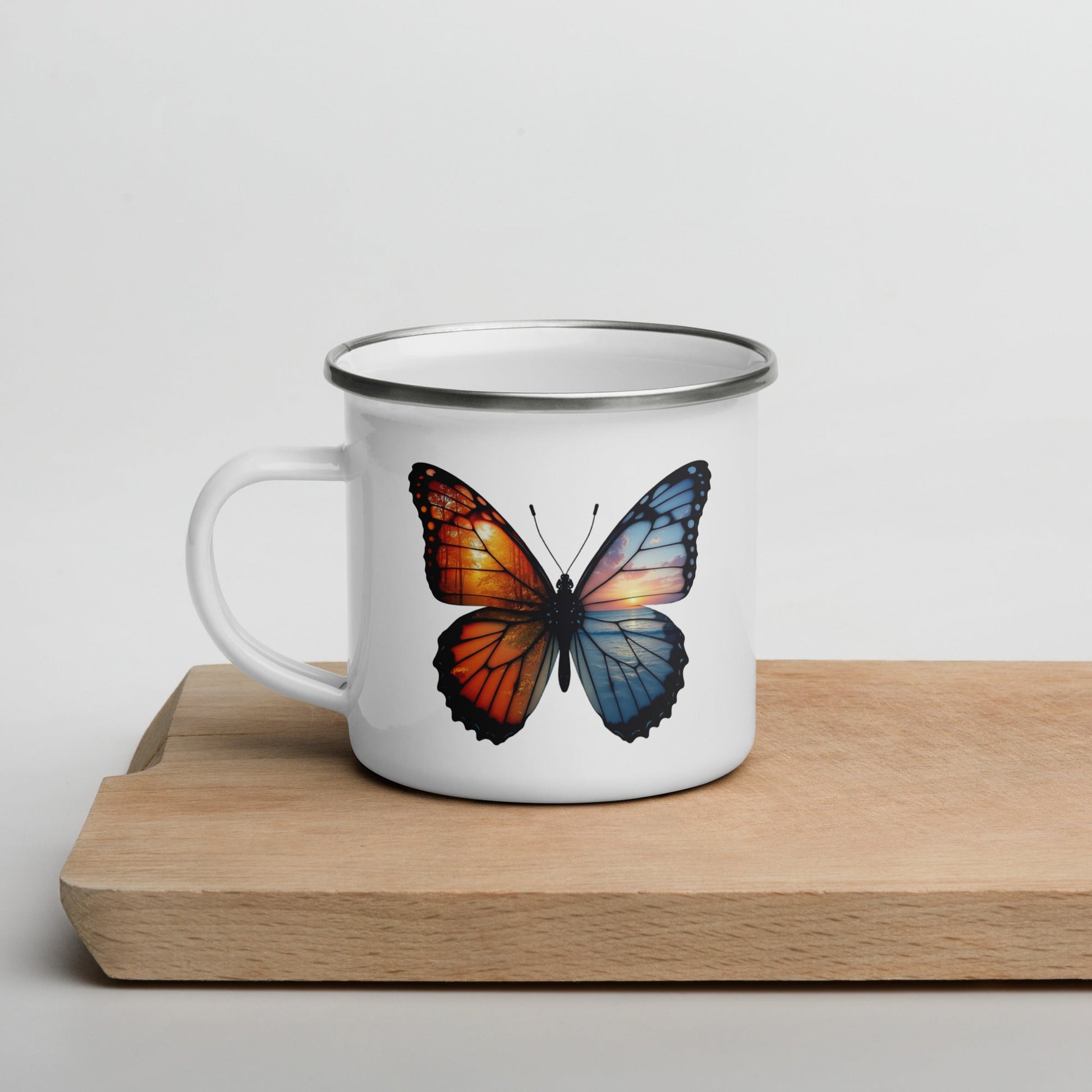 Wings Of Nature Butterfly Enamel Mug - Mugs - Discovery Co.