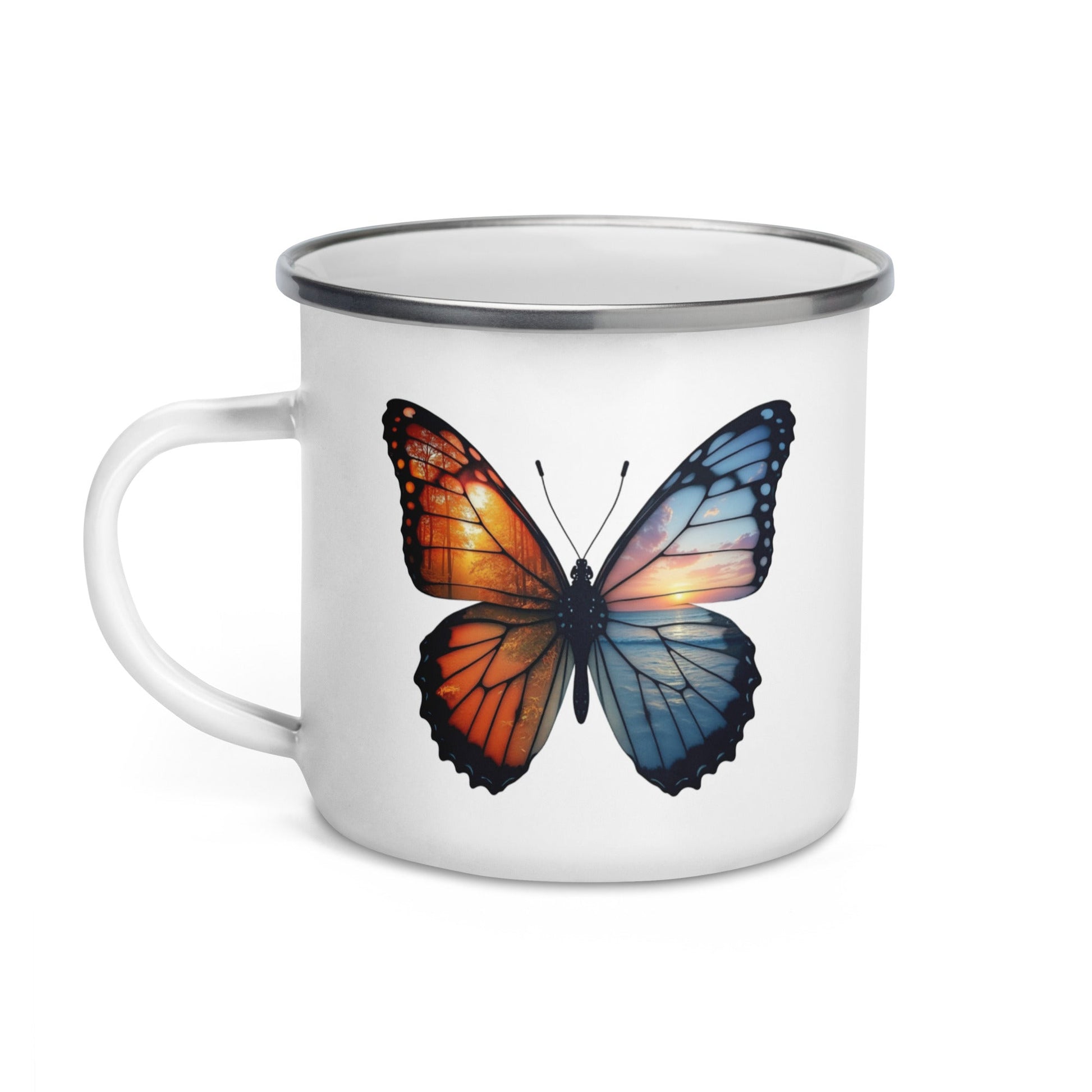 Wings Of Nature Butterfly Enamel Mug - Mugs - Discovery Co.