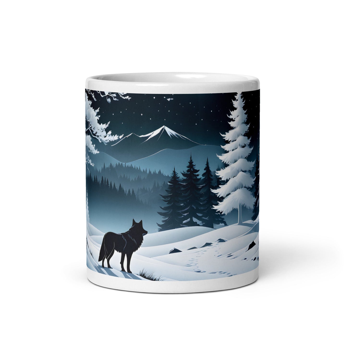 Winter Wolf White Glossy Mug (11 oz, 15 oz, 20 oz) - Mugs - Discovery Co.