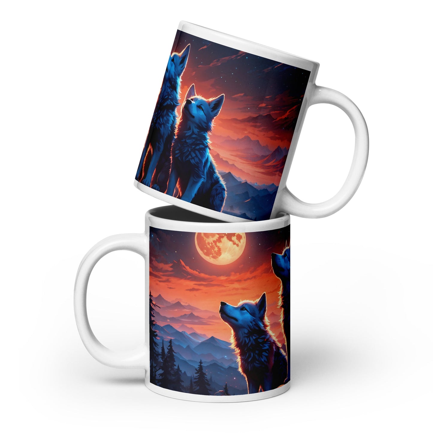 Wolf Cubs White Glossy Mug (11 oz, 15 oz, 20 oz) - Mugs - Discovery Co.