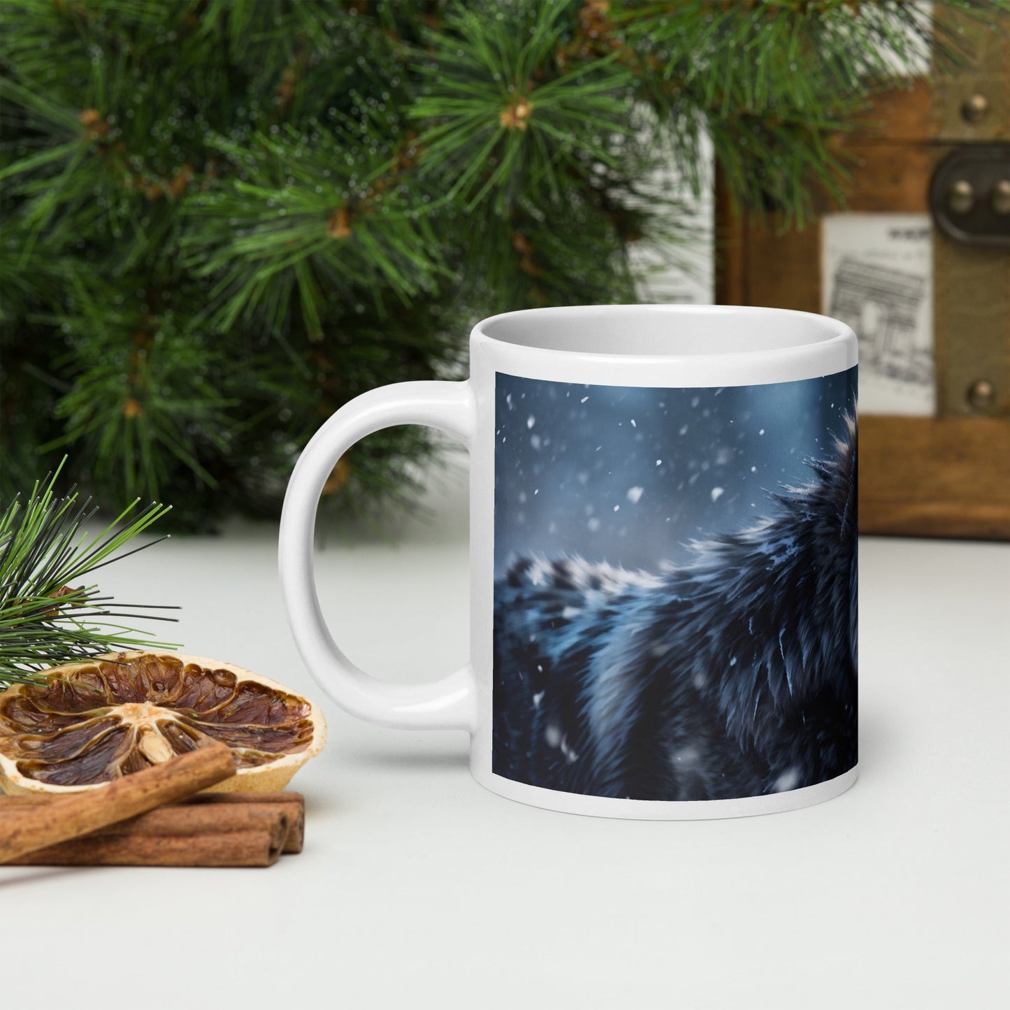 Wolf White Glossy Mug (11 oz, 15 oz, 20 oz) - Mugs - Discovery Co.