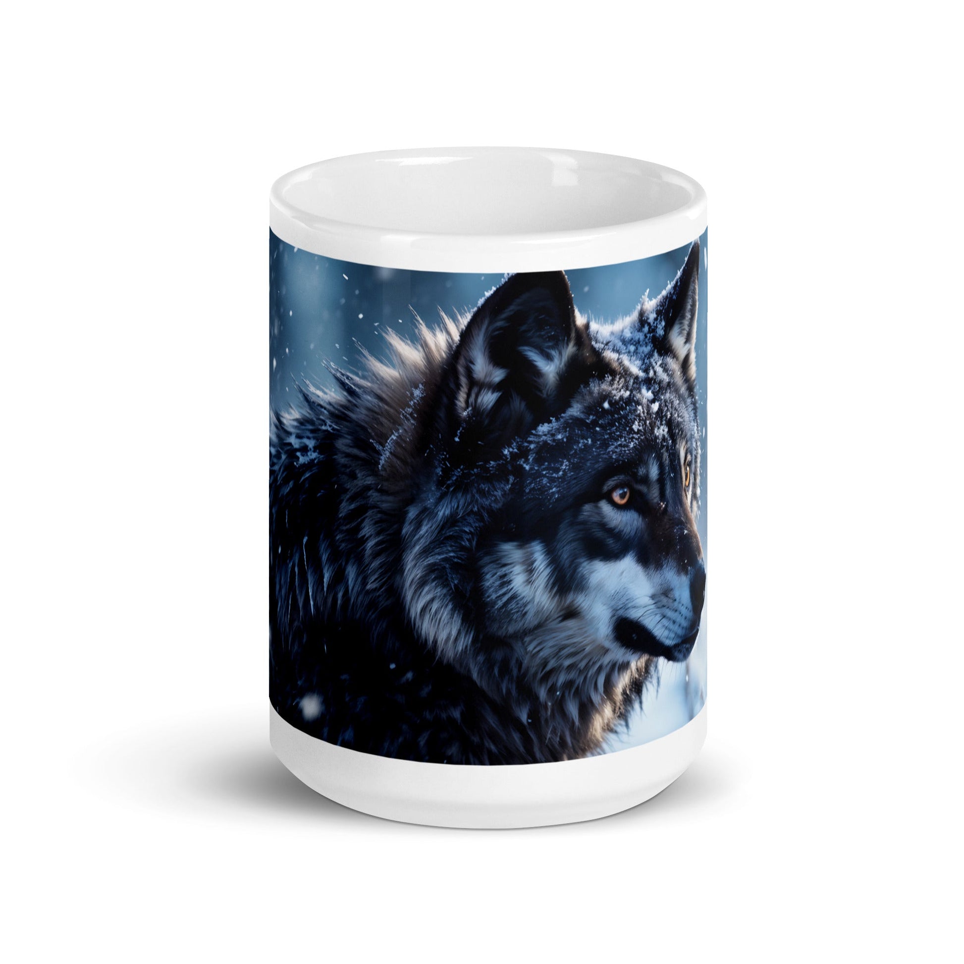 Wolf White Glossy Mug (11 oz, 15 oz, 20 oz) - Mugs - Discovery Co.