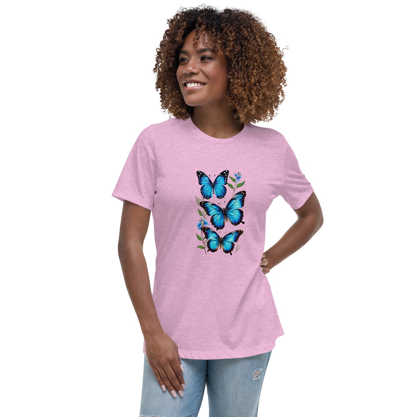 Blue Butterflies Women's Relaxed T-Shirt - Discovery Co.