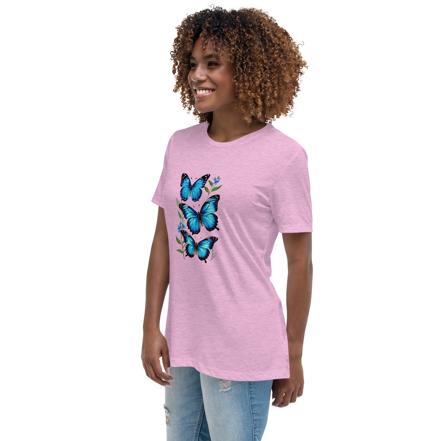 Blue Butterflies Women's Relaxed T-Shirt - Discovery Co.