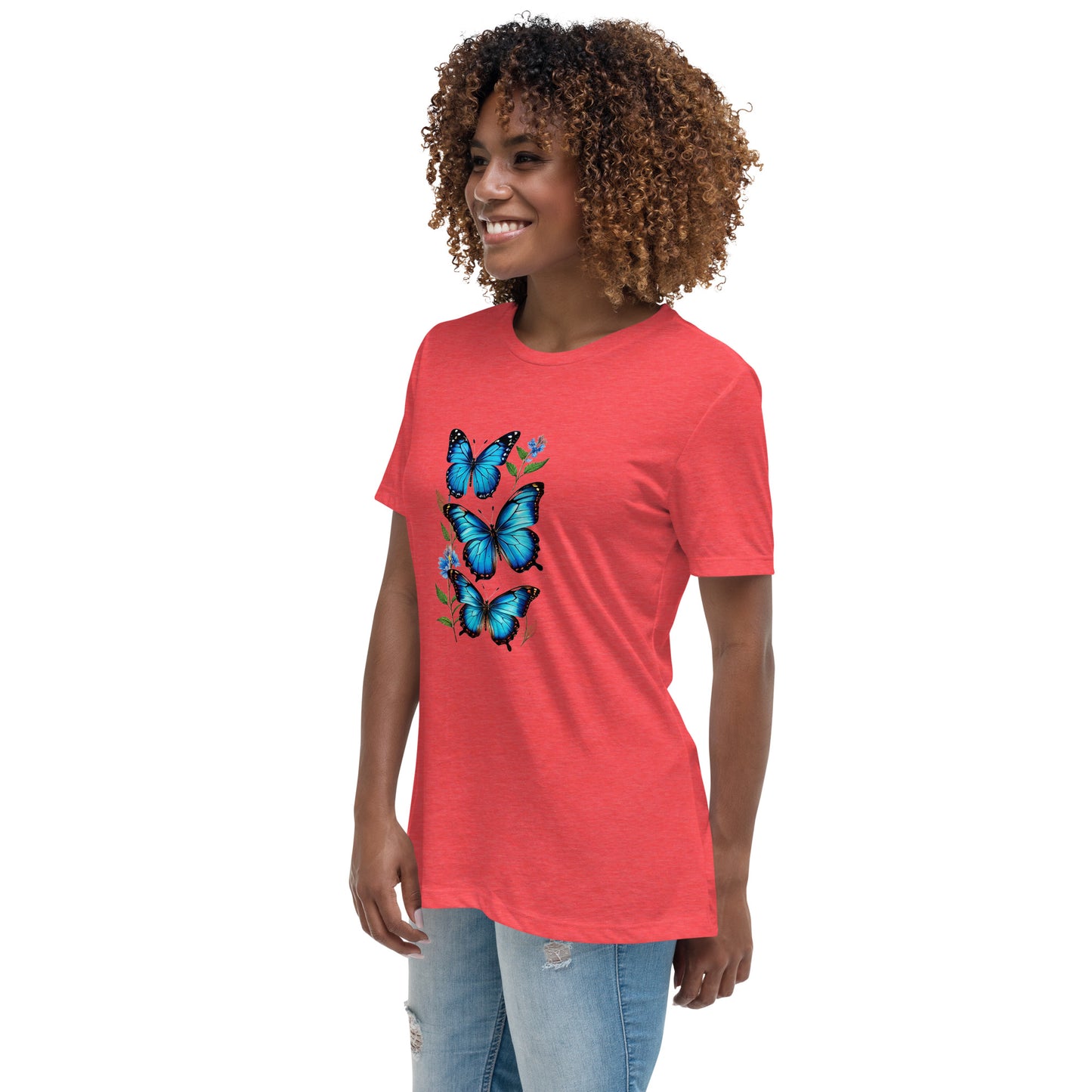 Blue Butterflies Women's Relaxed T-Shirt - Discovery Co.