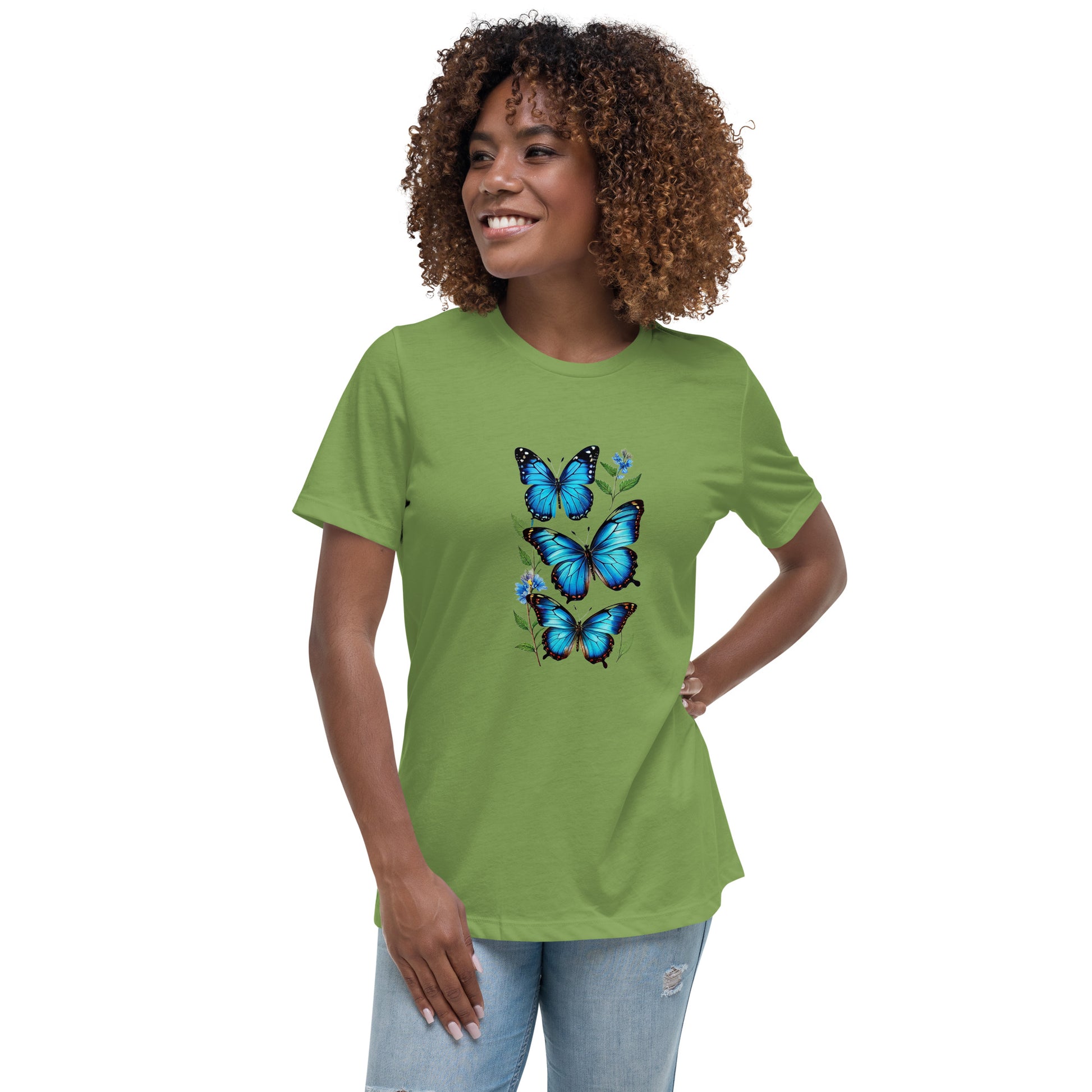 Blue Butterflies Women's Relaxed T-Shirt - Discovery Co.