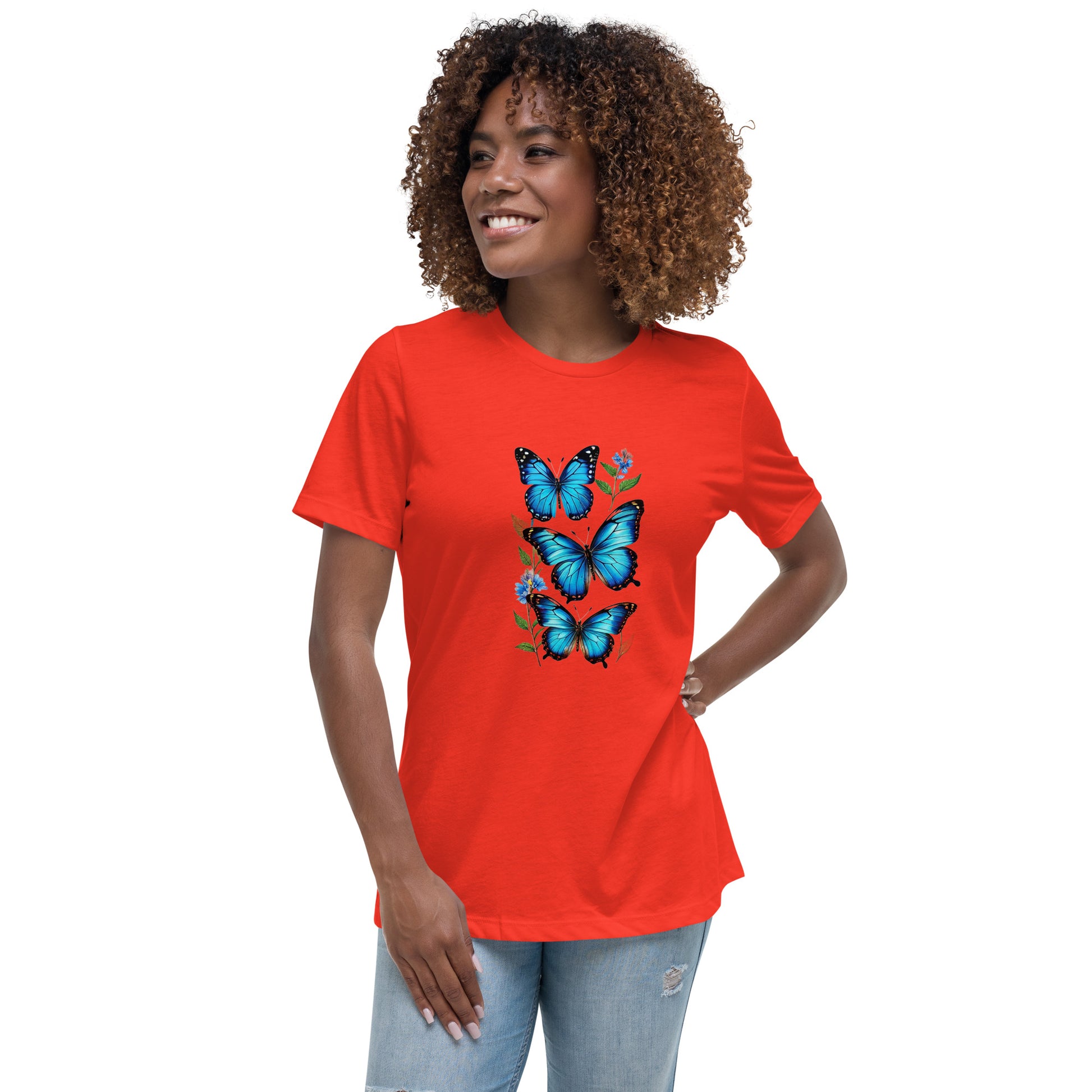 Blue Butterflies Women's Relaxed T-Shirt - Discovery Co.