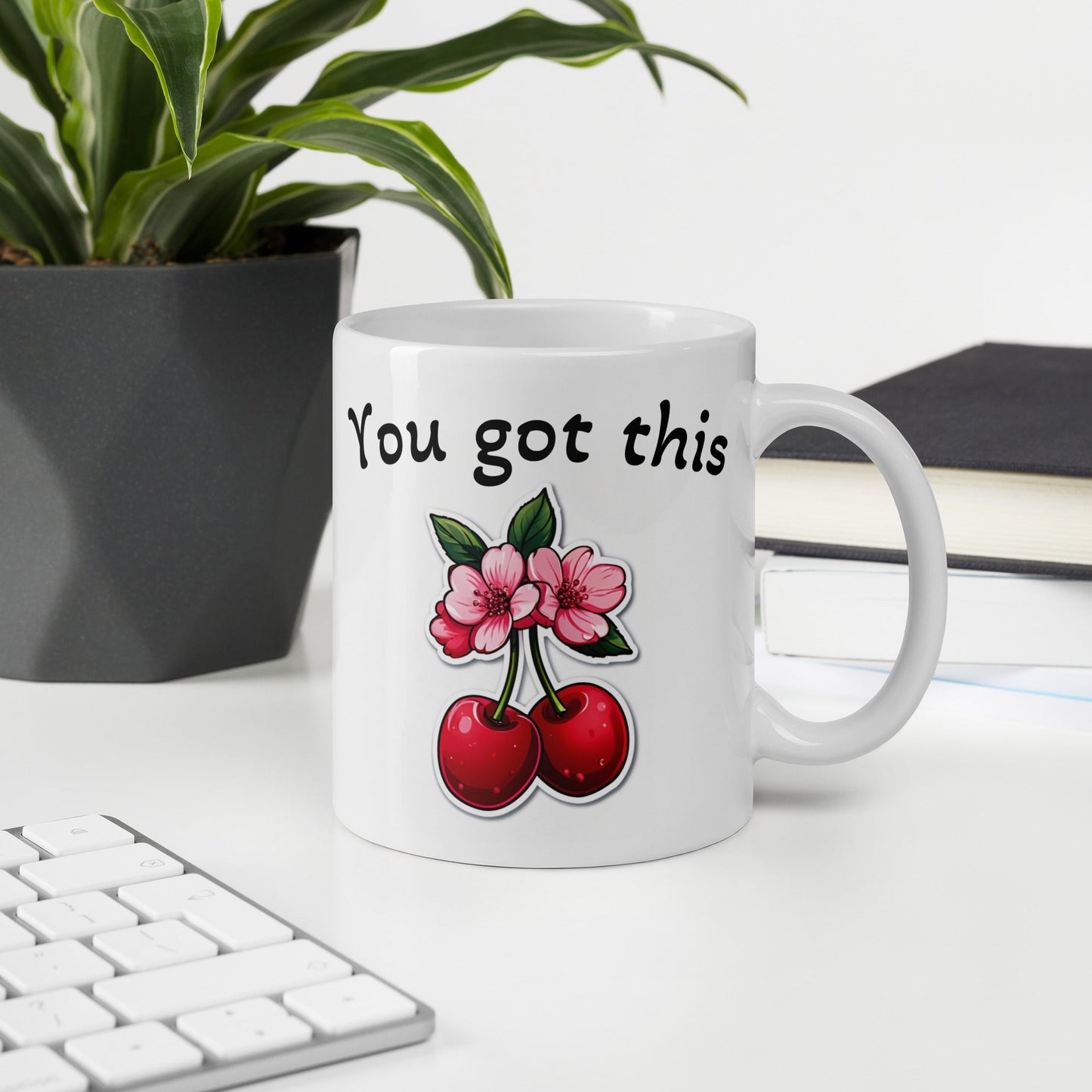 You Got This Cherry White Glossy Mug (11 oz, 15 oz, 20 oz) - Mugs - Discovery Co.