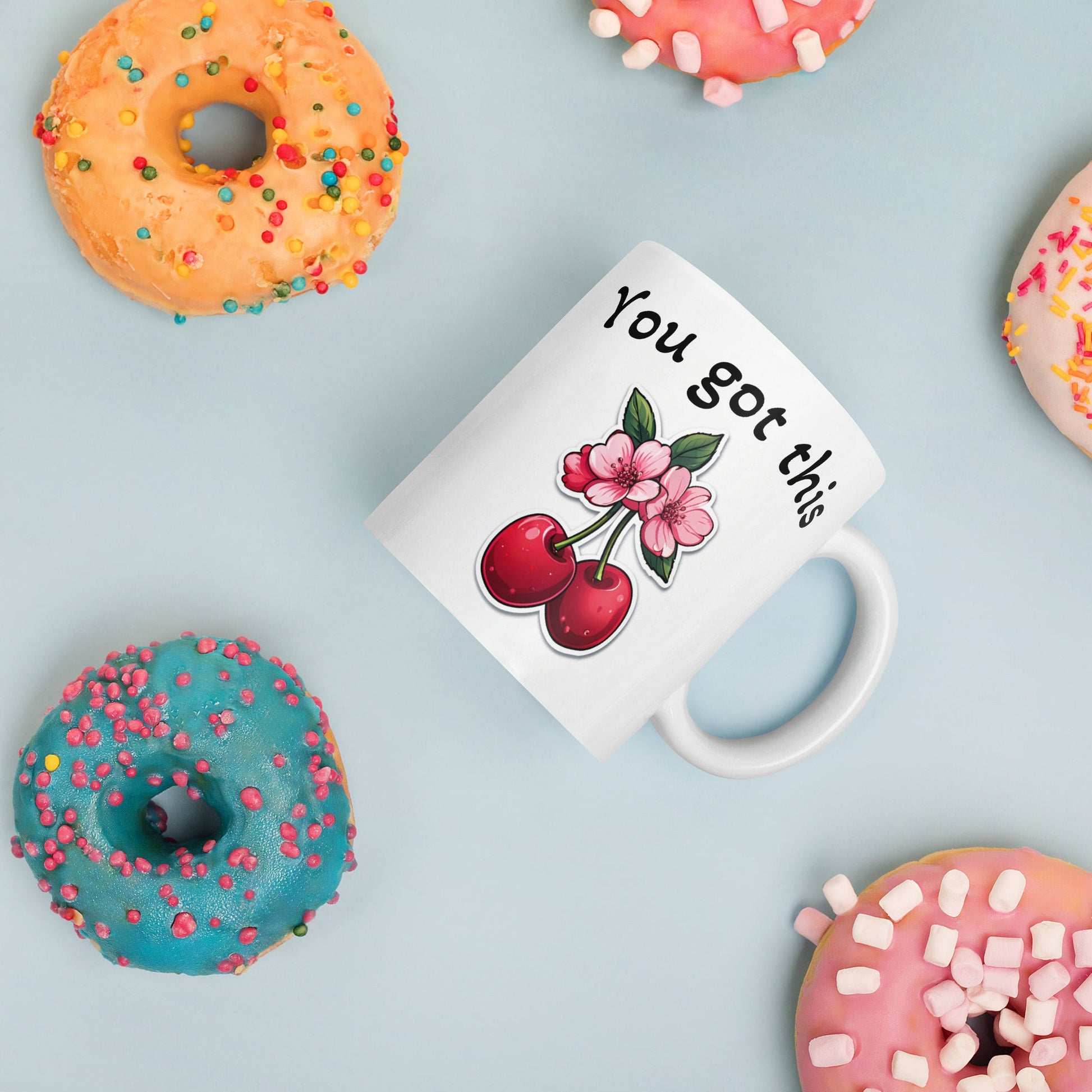 You Got This Cherry White Glossy Mug (11 oz, 15 oz, 20 oz) - Mugs - Discovery Co.