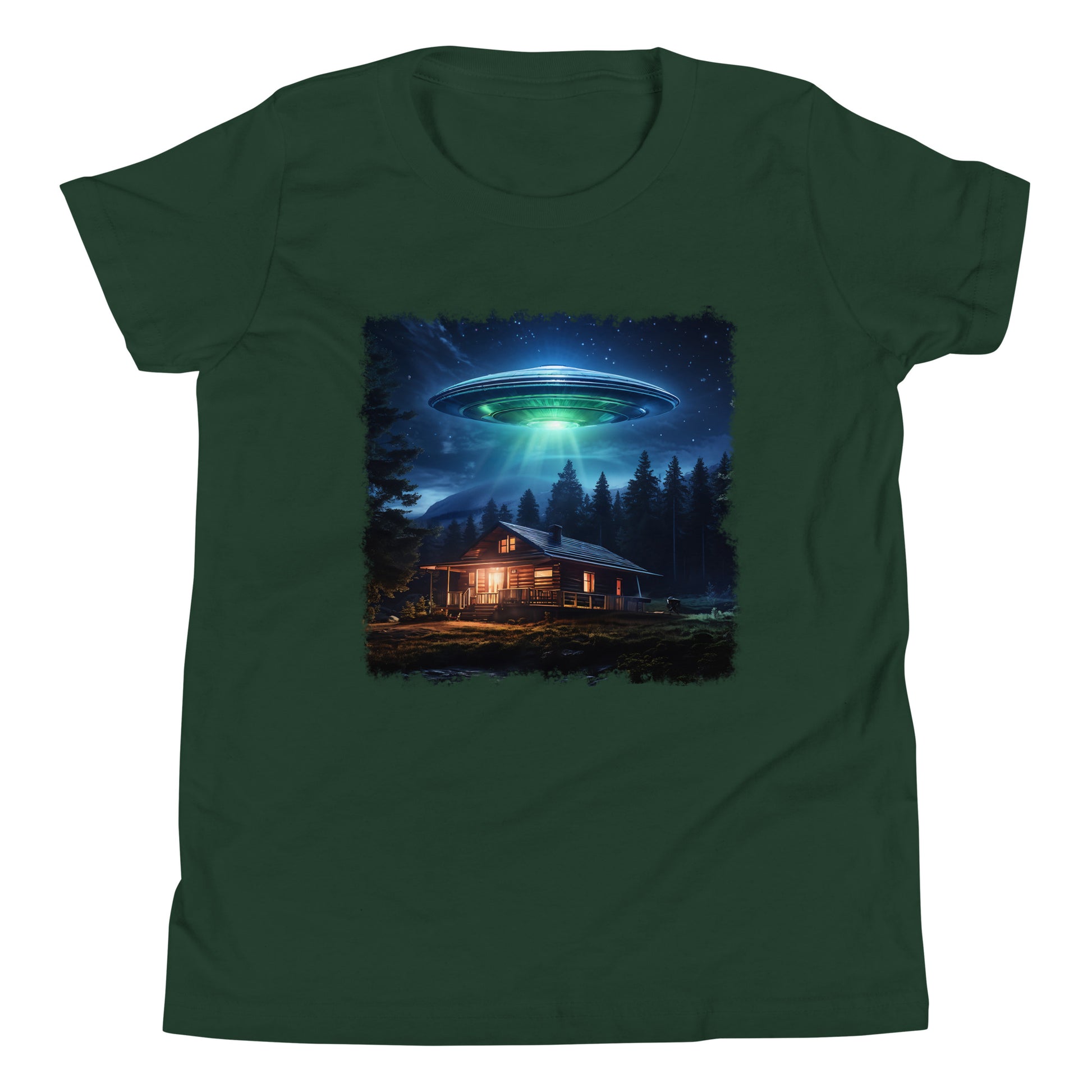 UFO Over Cabin Youth Short Sleeve T-Shirt - Discovery Co.