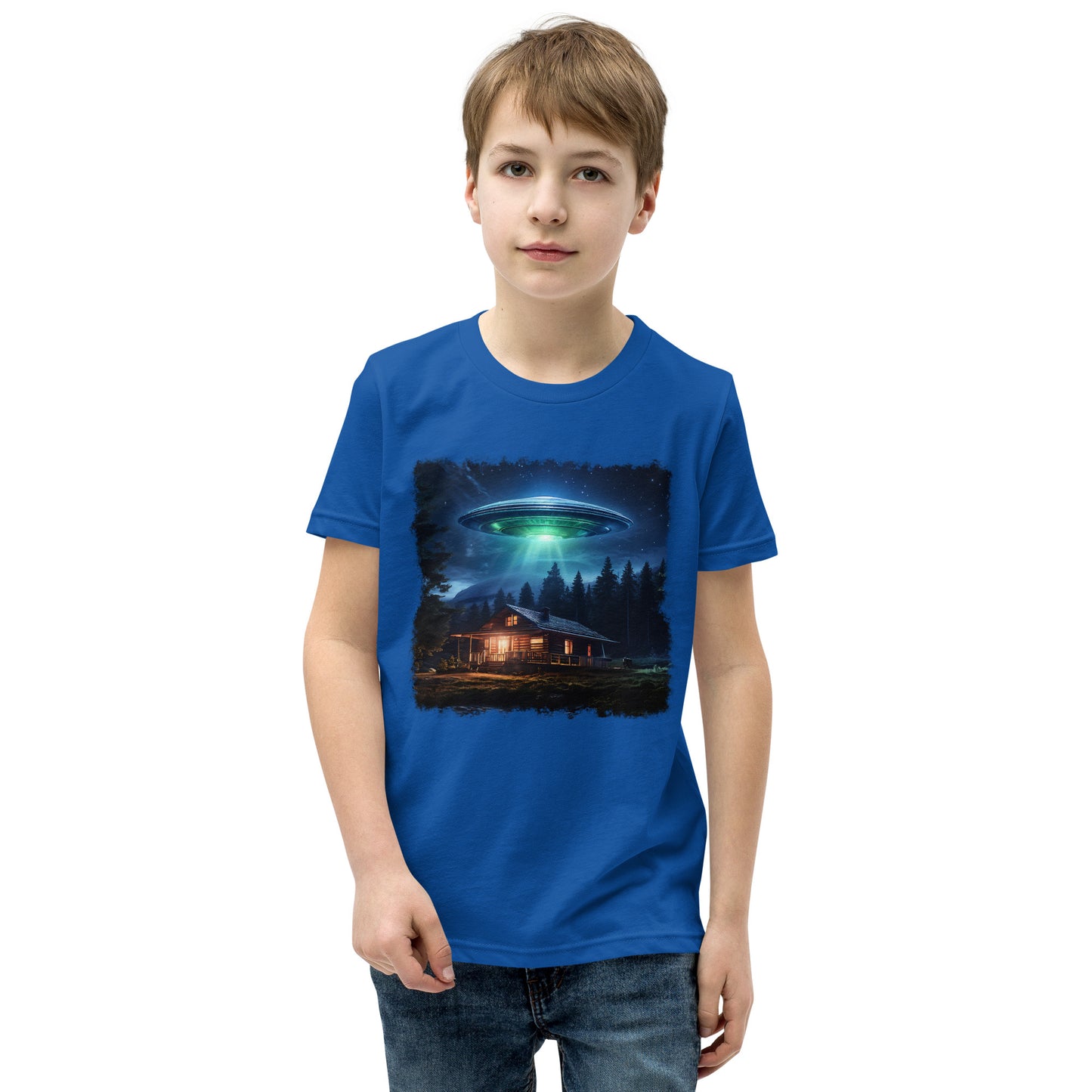 UFO Over Cabin Youth Short Sleeve T-Shirt - Discovery Co.